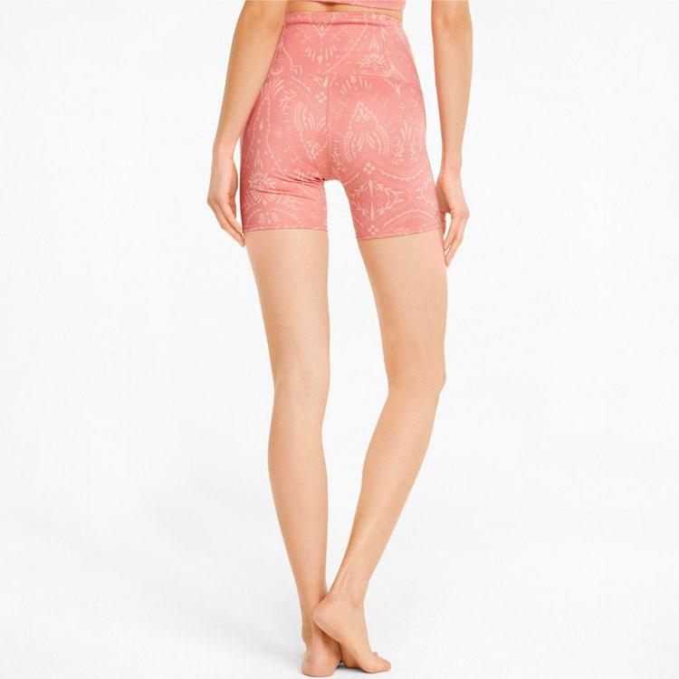 Puma Yoga Series Patterned Slim Fit Fitness Shorts Women Shorts Rose-Pink 521591-24