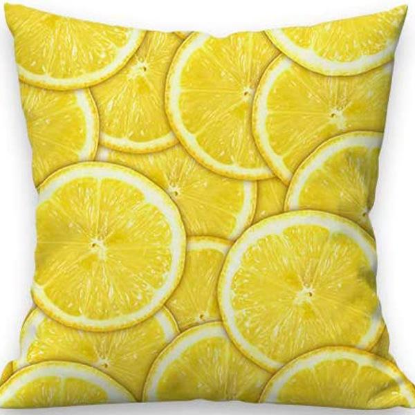 New Nordic Linen Pillowcase Summer Fruit Print Pillowcase Sofa Cushion Cover Home Furnishing