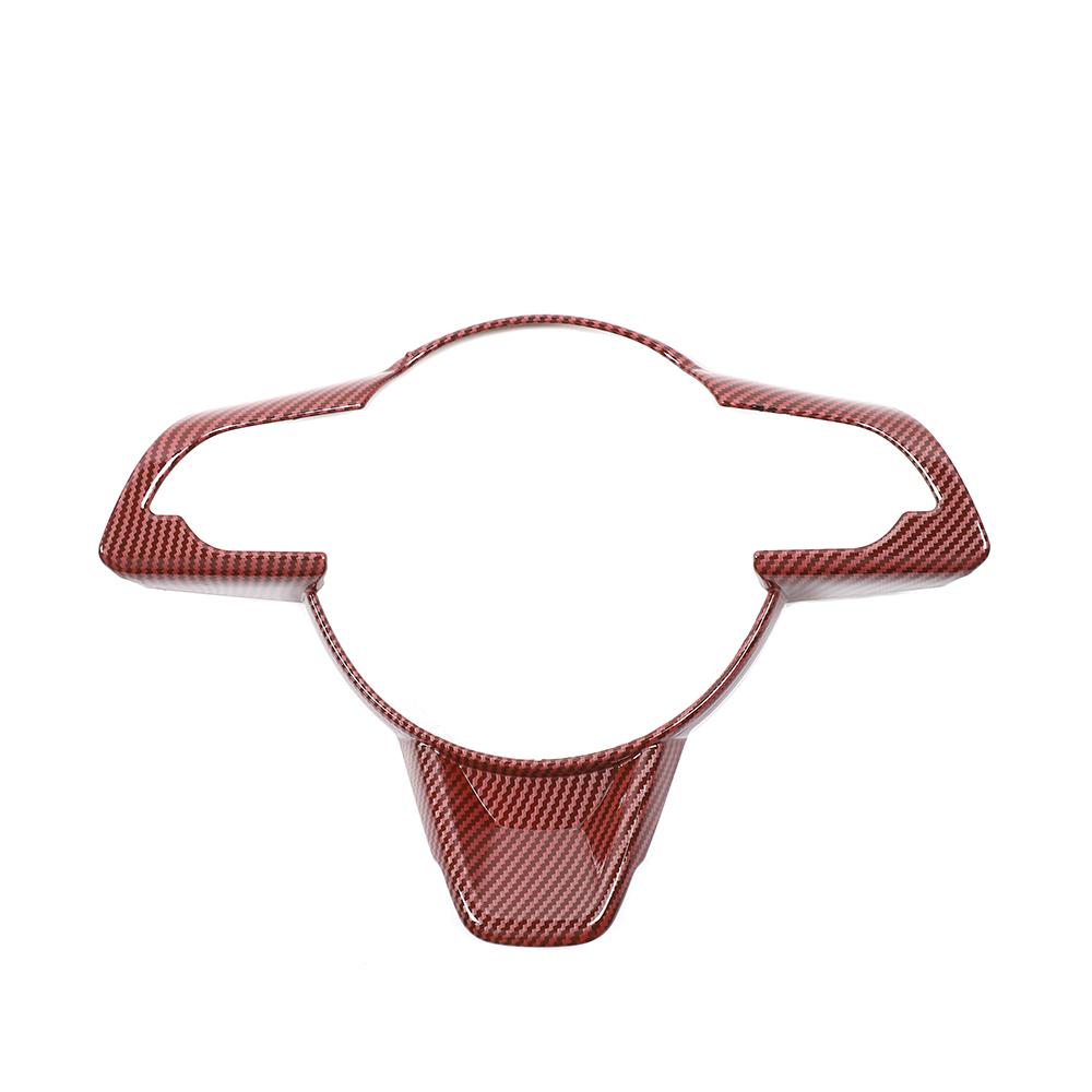 

Панель декоративных наклеек на руль автомобиля для Suzuki Jimny 2019, аксессуары для интерьера ABS, серебро, углеродное волокно Carbon Fiber Red