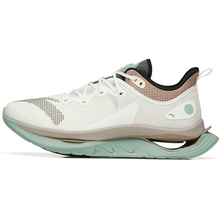 Anta Running Series Nitrogen Technology National Team Style Professional Low-Top Running Shoes Men Running Shoes White Gray Green 112225680A-3 42
