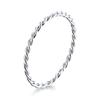 WOSTU 925 Silver Simple Stackable Ring For Women Wedding AAA Zircon Band engagement Rings Size 6 7 8 9 10 Jewelry Gift