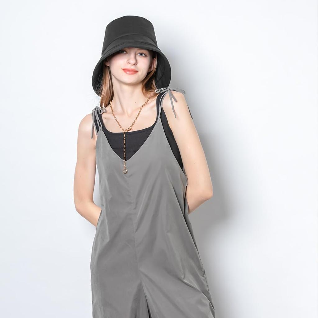 QUEENHEAD UV Protection Light Large Cool UV Shade Slimming Wide UV XL Black Women's Hat, 100% Blocking, Size, Hat, Face, Brim, Protection, (58-61cm) -