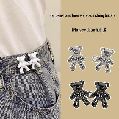 Botón de Cintura Ajustable para Jeans: Pin de ajuste para pantalones de oso