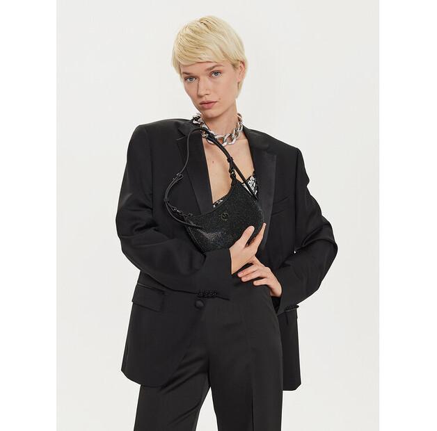 Сумка PINKO PINKO BORSA HALF MOON BABY FULL STRASS BLOCK COLOR + PELLE One Size