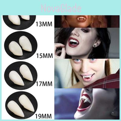 Realistic Halloween Vampire Fangs Teeth Kit With Solid Adhesive And Customizable Sizes
