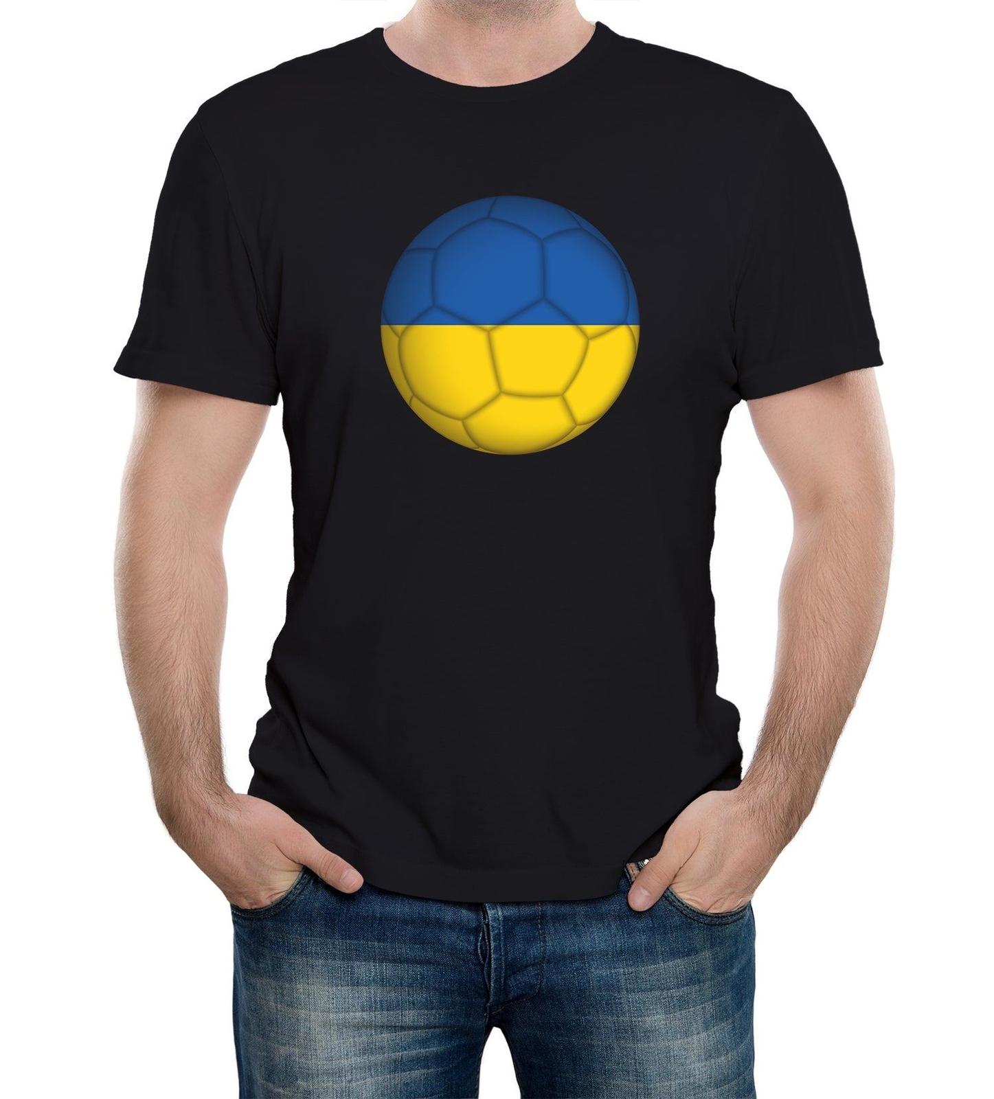 Mens Ukraine Football Supporter T-Shirt Mens Womens Tees Top World Cup Euros Copa America Country 4XL