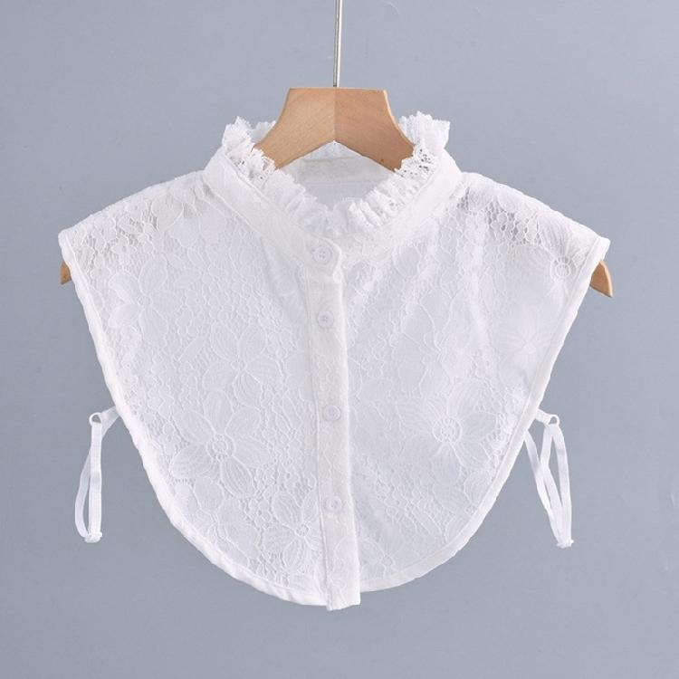 Women Clothes Accessories Wrist Cuffs and Lace Ruffle Half Shirt Fake Collar Set