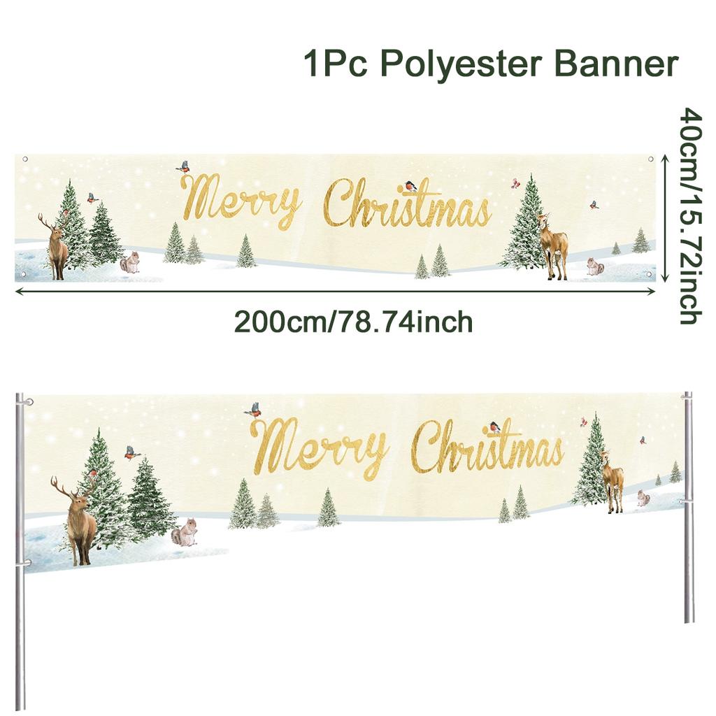Christmas Outdoor Banner Merry Christmas Decorations For Home 2025 Navidad Kerst Xmas Decor Noel Kerst Happy New Year Gift 2025