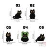 5Pcs/Set Yellow Eyes Black Cats Brooches - Doodle Enamel Backpack Button Pins Badges