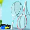 Tennis Racket Women Men Equipment Portable Practical Comfortable Grip Pink