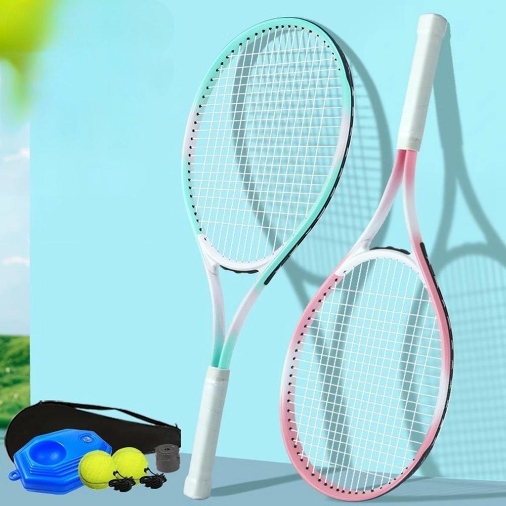 Tennis Racket Women Men Equipment Portable Practical Comfortable Grip Pink