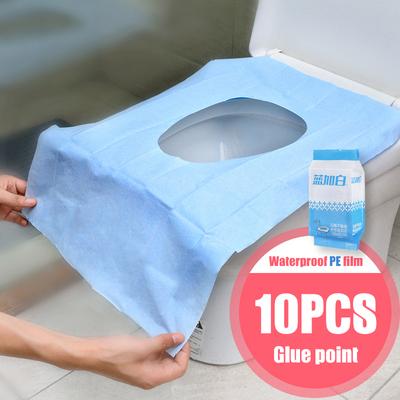 10pcs Disposable Toilet Pad Waterproof Travel Hotel Pregnant Woman The Elderly Toilet Dirt Separator With Glue Dispensing