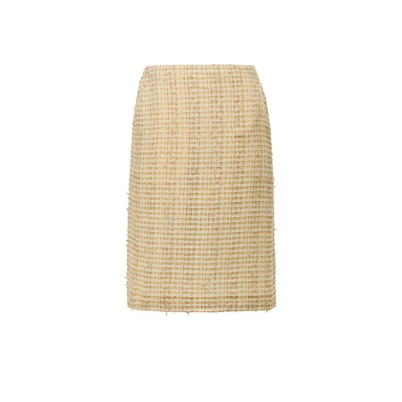 

Блэкнини (Два цвета) Шампань Комплект Британский Роскошный Бренд Линтон Твид Классический Стиль Жилет на Завязках с V-образным вырезом Юбка