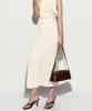 Rie Silky Wrap Midi Skirt Pearl