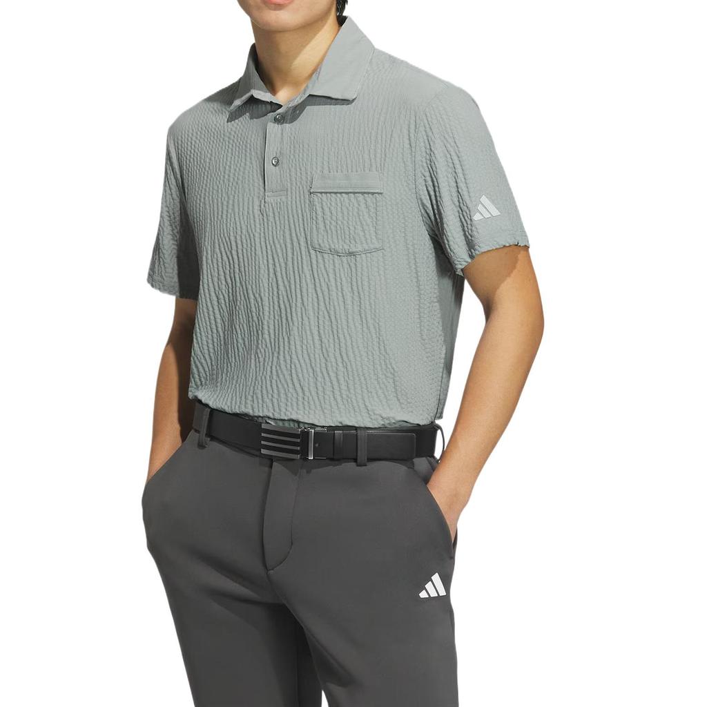 Adidas Polo Shirt Men's Silver Gray Green JF6297