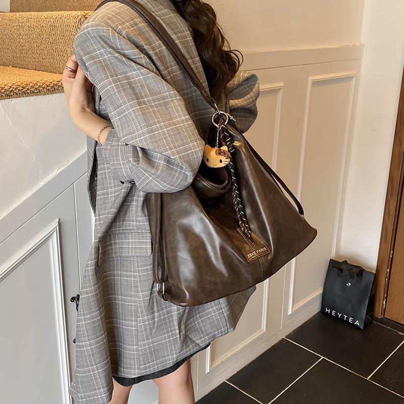 Tote Bag Women's Large Capacity 2025 New Casual Versatile Shoulder Messenger Commuter Bag Multi-functional Niche Backpack