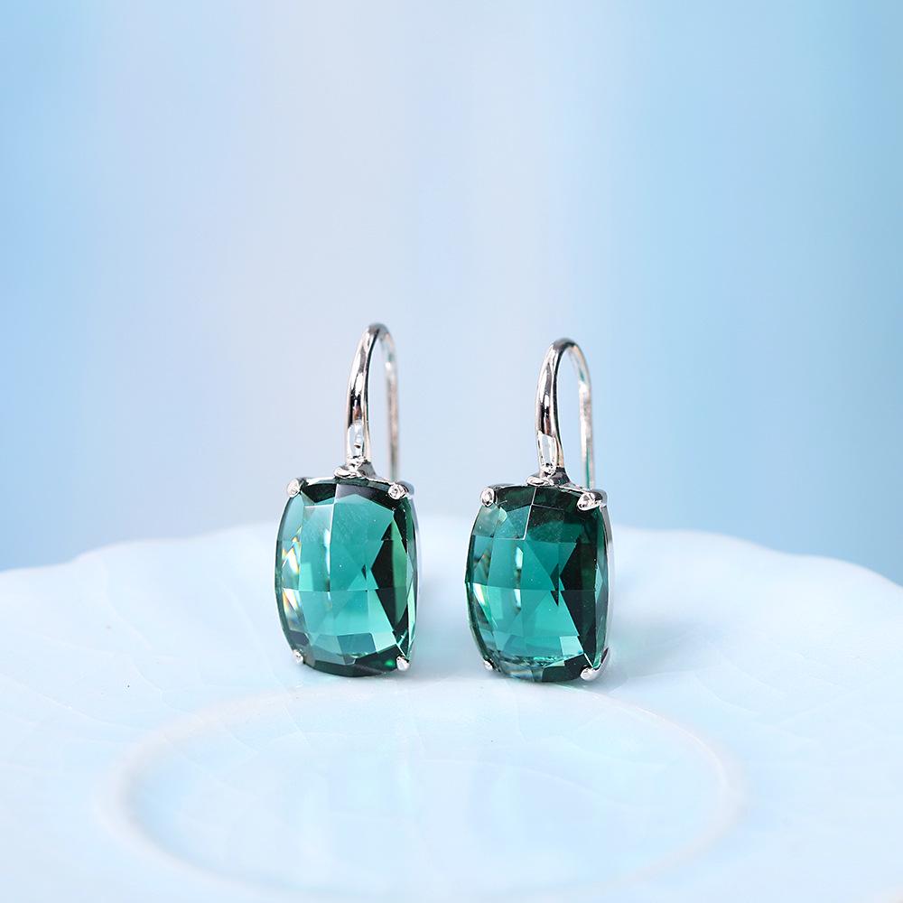 Renpin S925 Silver Handmade Faceted Amethyst Earrings for Women