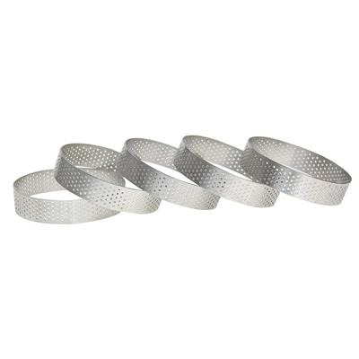 5Pcs Circular Porous Ring Cake Pie Mold Stainless Steel Mousse Mould Baking Tool
