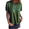 Women's Round Neck Short Sleeved Summer T-shirt Top