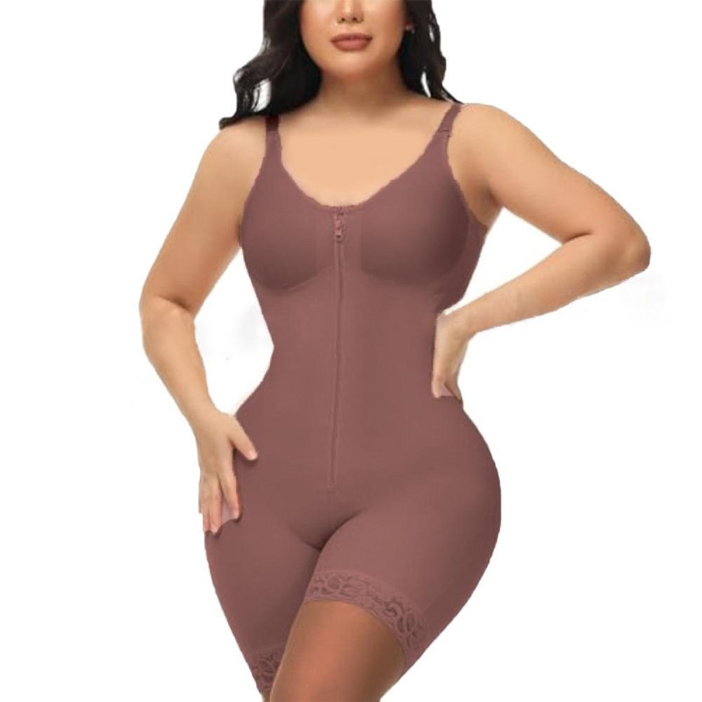 Seamless Postpartum Body Shaper Zipper Style Slimming Shapewear Tummy Control Jumpsuits  Sports