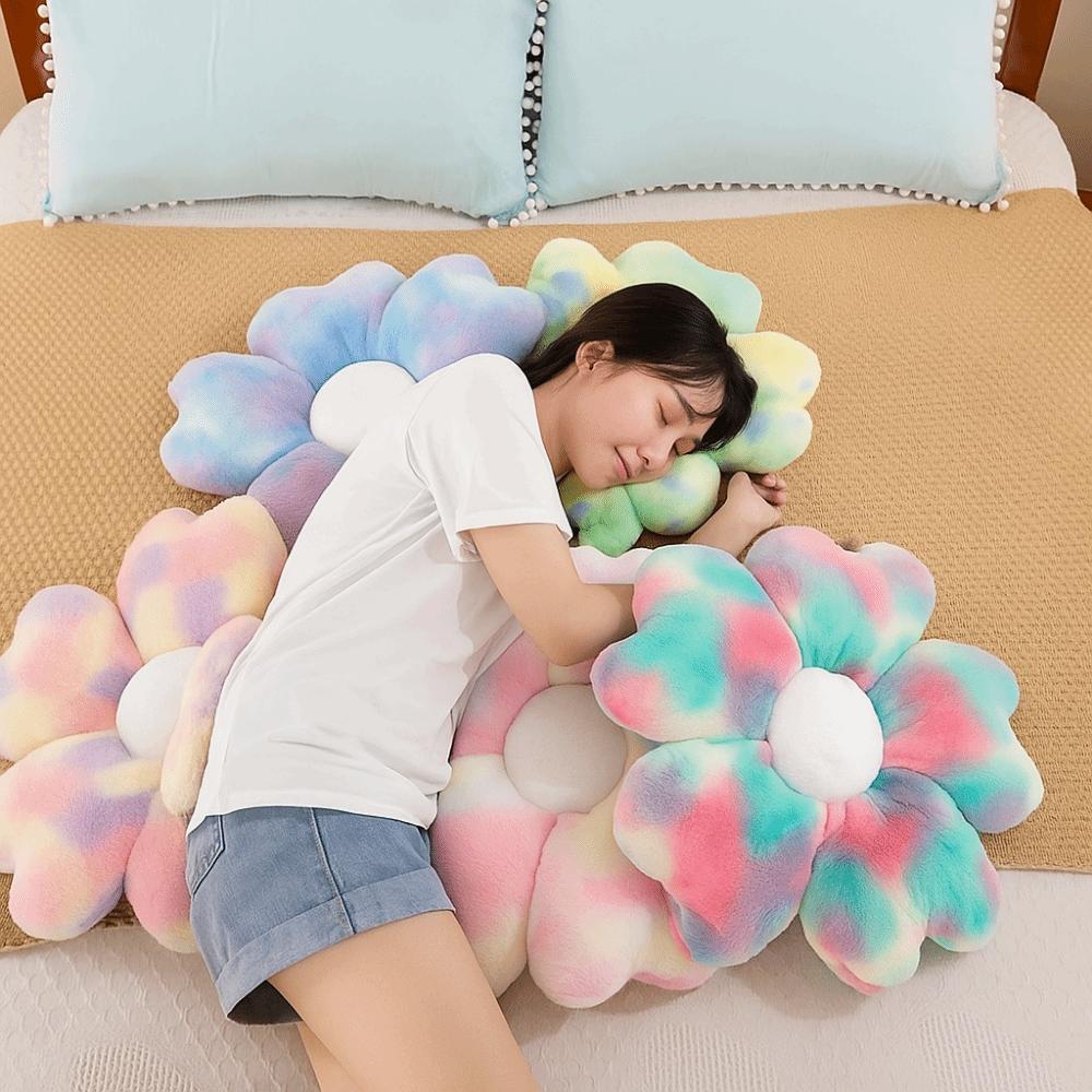 Colorful Petals Seat Cushion Soft Cherry Blossom Mat Kawaii Back Cushion  Kids Room
