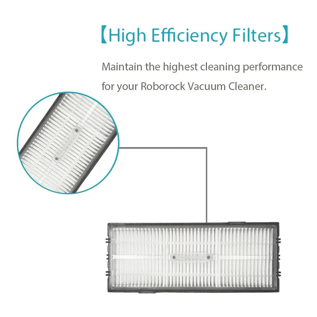 Vacuum Filters Replacement for Roborock Xiaomi T7S T7S Plus S7/S7 MaxV/S7 MaxV Ultra/S8 /S8+/S8 Pro Ultra Hard Floor Washable Fi