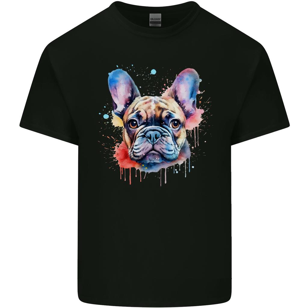 French Bulldog Watercolour Dog Unisexs Light Cotton TShirt