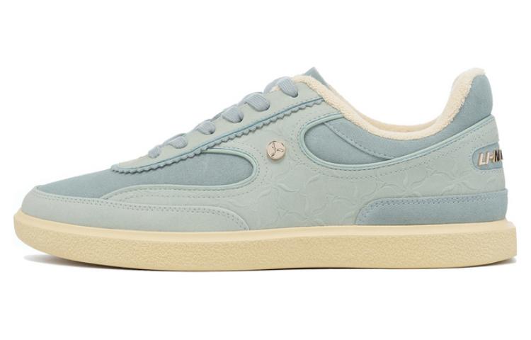 LI NING 1990 Cloud Nichang Comfortable Lightweight Low top Skateboard Shoes Women s Green ALHT088-2 37