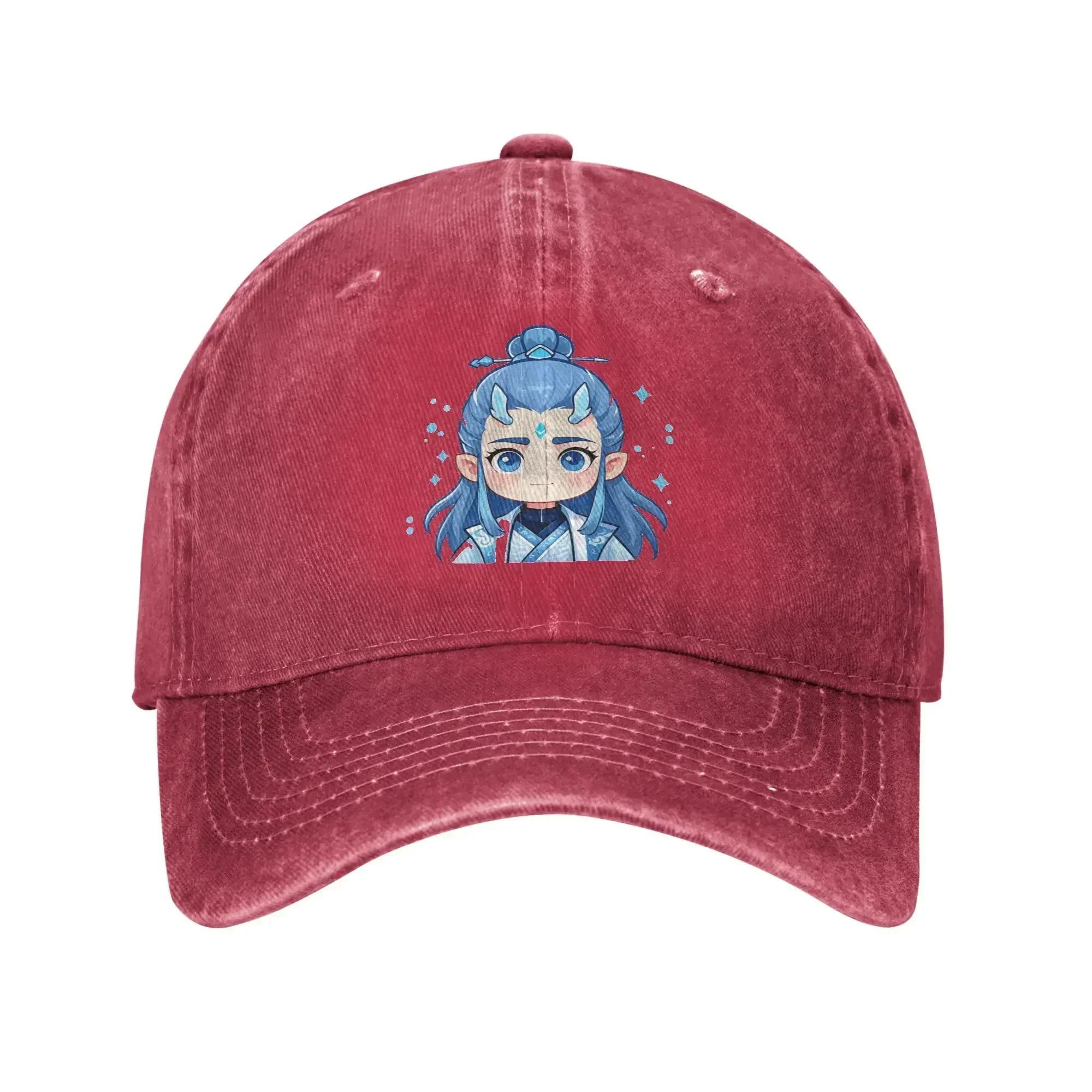 NEZHA 2 CHARACTERS Baseball Cap Sun  Outdoor Sports Wholesale Washed Hip Hop Hats Men Women Street Style Print Snapback Cap One Size