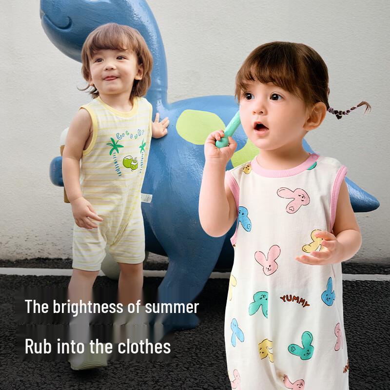 Balabala Baby Summer Two-Piece Romper Set 80