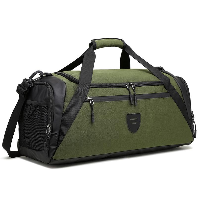 Multi-functional Men s Sports Bag with Shoe Compartment and Wet/Dry Separation зелёный