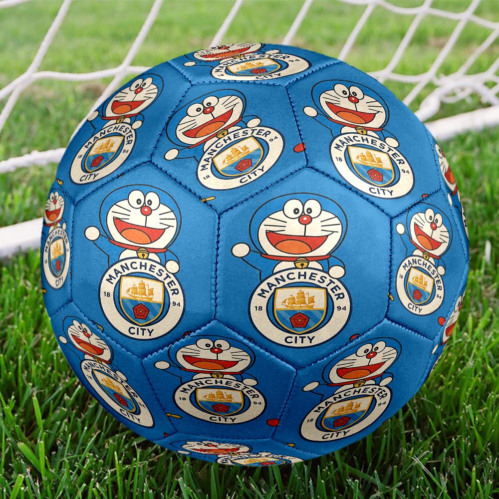 1pc Manchester City Crest Snowscape Size 5 Soccer Ball PVC Football Sports Matches Training Outdoor Games Beach Elastic Balls 070120