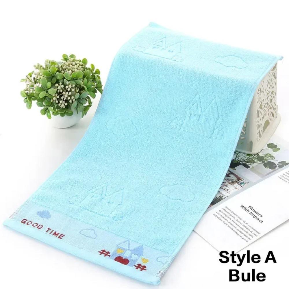 JJYY New 2 Styles of Pure Cotton Children’s Towel 25*50 Soft and Absorbent Baby Children’s Student Face Wash Towel