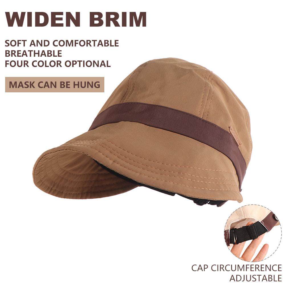Solid Color Outdoor Beach Hat Casual Duckbill Hat Fisherman Hat Sun Protection Cap Travel