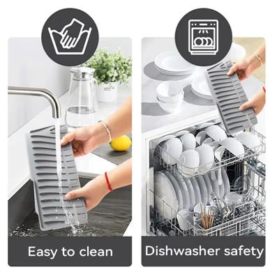 Foldable Silicone Sink Splash Guard Narrow Edge Drain Pad for Kitchen Sinks Bathroom Sink Protector Silicone Sink Splash Guard