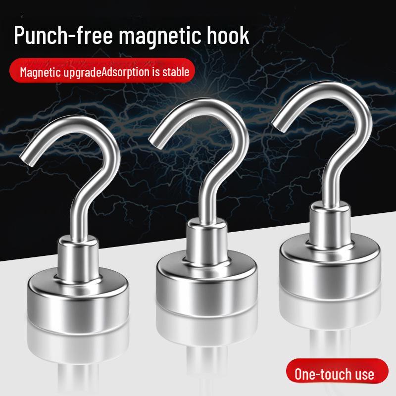 

NdFeB Strong Magnet Hook with Anti-Collision Suction Cup Small ≈12mm