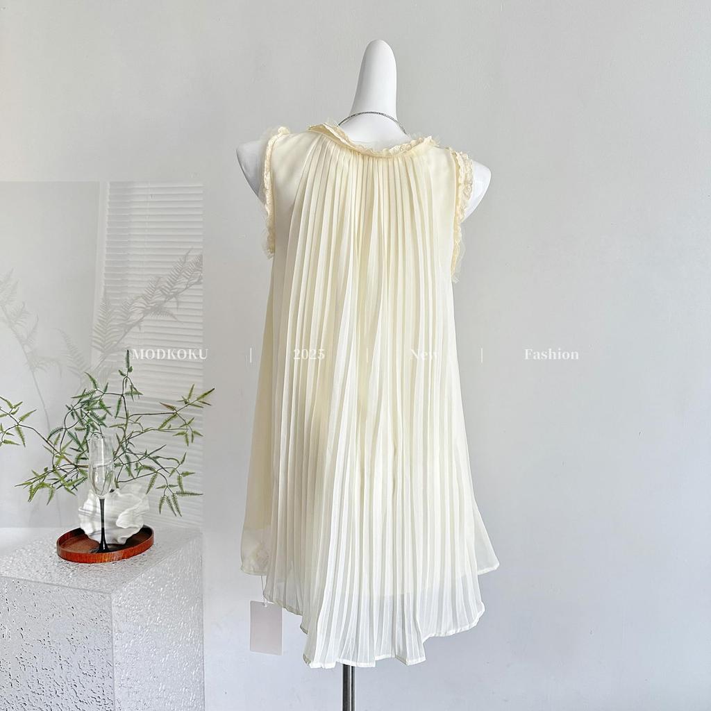 MODKOKU Chiffon Open Mori Size M Women's Dress, Shoulder, French, Gathered, Off-the-Shoulder, Sheer, Princess-Style, Cute, Wedding, Beautiful, Sweet,