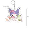Sanrio Kuromi Pink Cat & Puppy Acrylic Keychain Anime Pendant