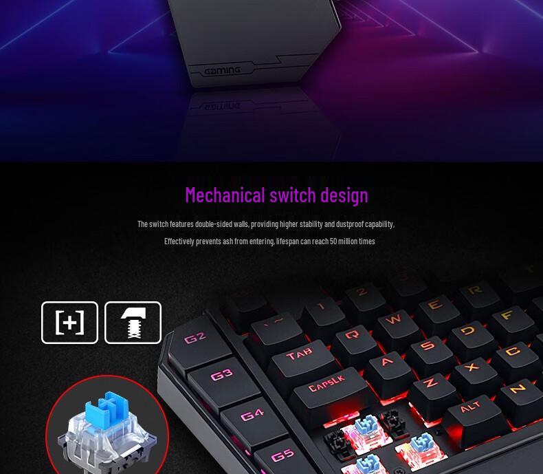 Redragon K585 Dual-Mode Hot-Swappable Mechanical Gaming Keypad with Onboard Macro Programming