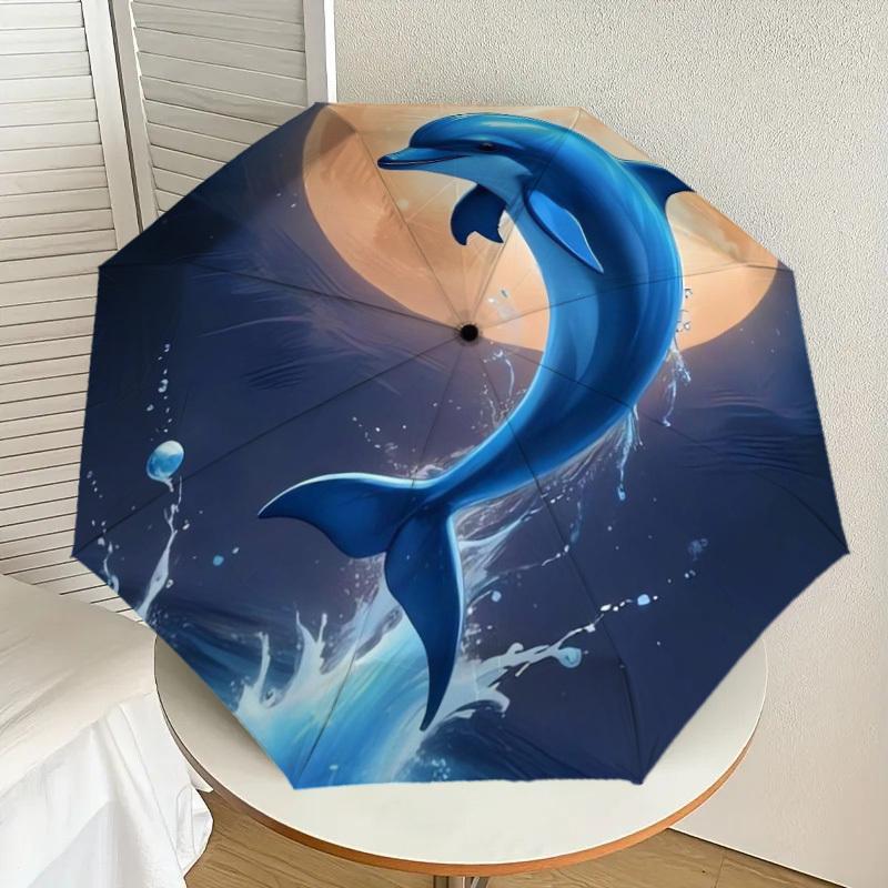 

1pc Oceanic Graceful Journey Umbrella with Plastic Handle,Suitable for All Seasons Home Travel Outdoor UmbrellaDD641