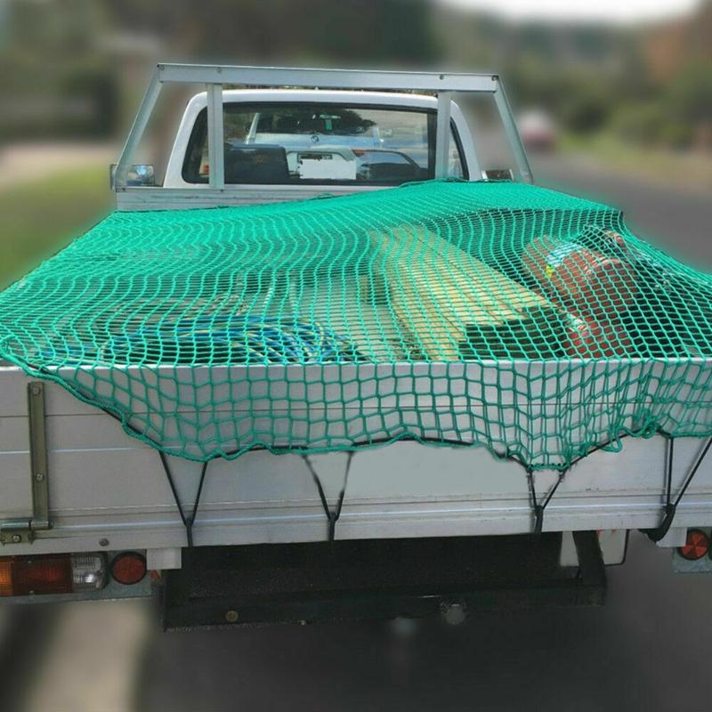 Cargo Net with 15Pcs Hooks and Elastic Strap 4.9x7.2ft / 6.5x9.8ft / 8.2x11.5ft Cargo Net Heavy Duty Bungee Cargo Net