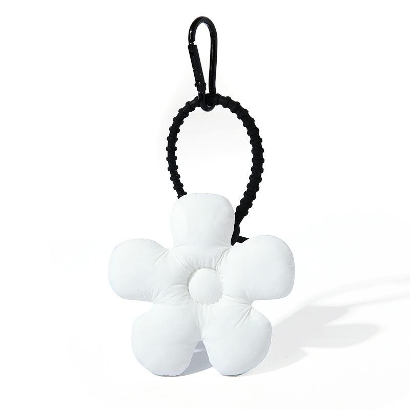 Pendente de bolsa de flor preta verde vento chaveiro de flor pequena marca da moda fofo acessórios para mochila escolar