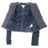 Bottega Veneta Black/Blue 686158 Chenille Blue Jacket Jacket 38 Black / blueUsed