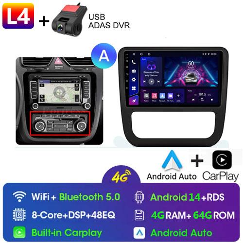 Fortress AI Voice Wireless CarPlay Android Auto Radio pentru Volkswagen Scirocco 2008-2013 4G Multimedia Auto GPS 2din radio auto