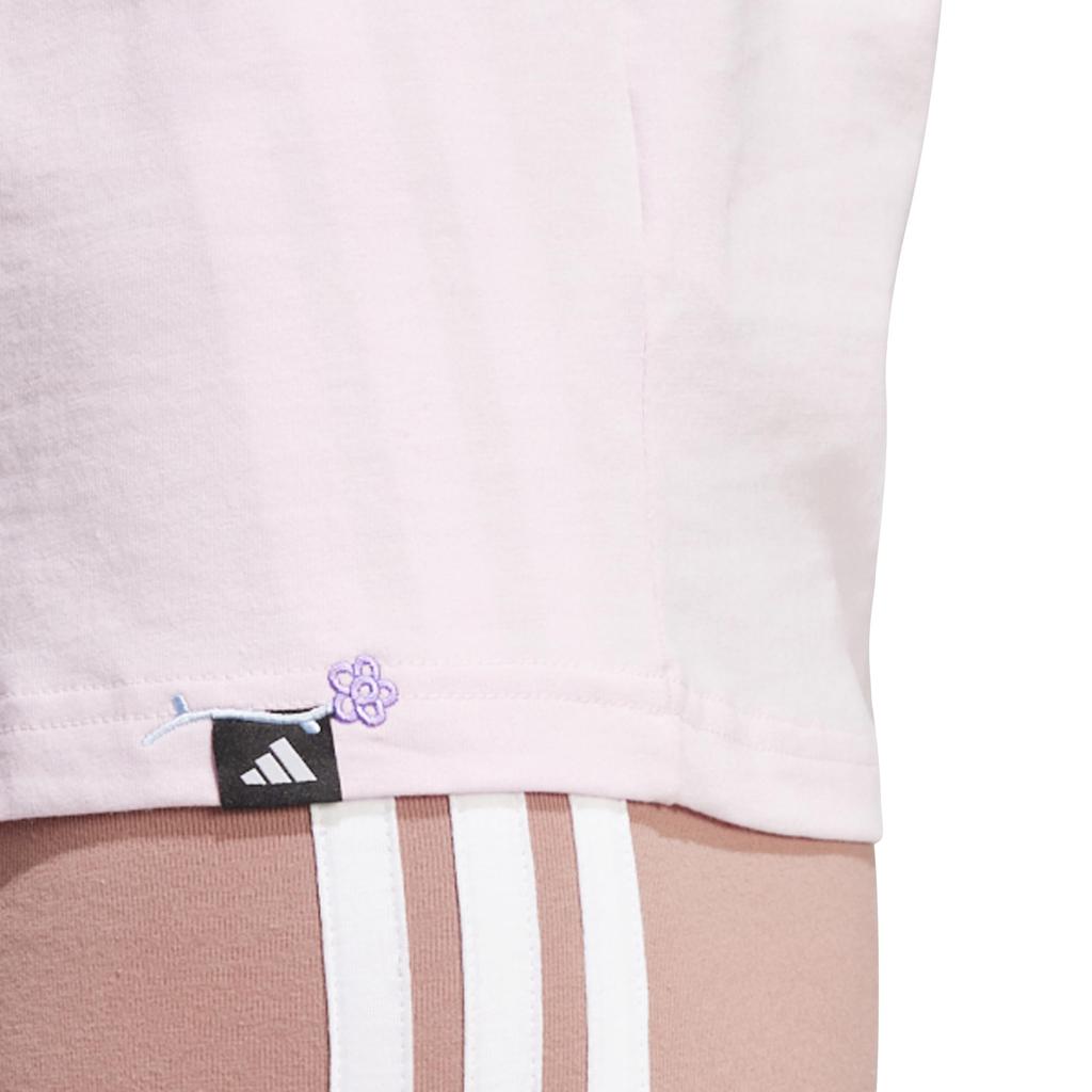 Adidas Short Sleeve MINI ROSE Graphic KQK54 Clear Pink Women's T-Shirt (JN8262)