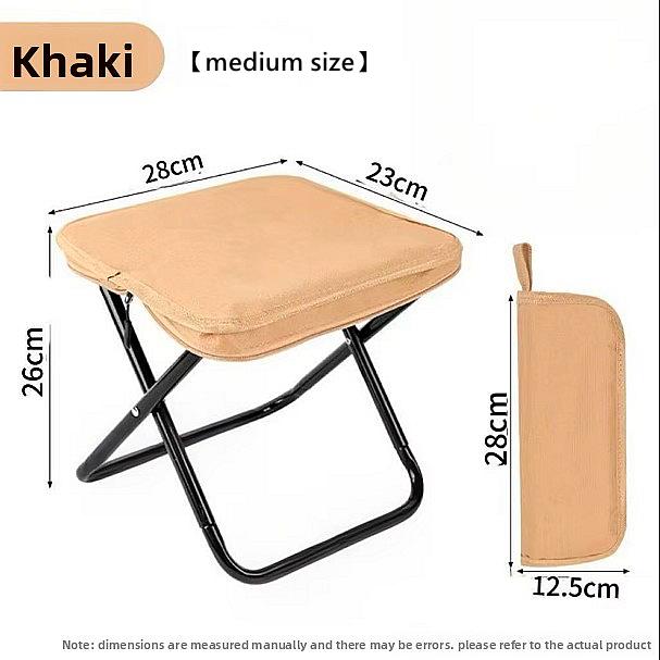 Portable Folding Camping Stool with Metal Frame Pouch Design for Outdoor Camping Fishing & Waiting