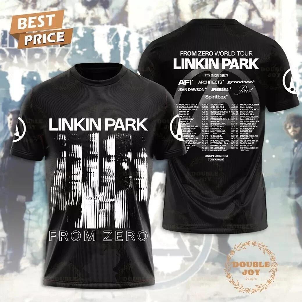 Linkin Park 2026 From Zero World Tour 3D T-Shirt XXXL