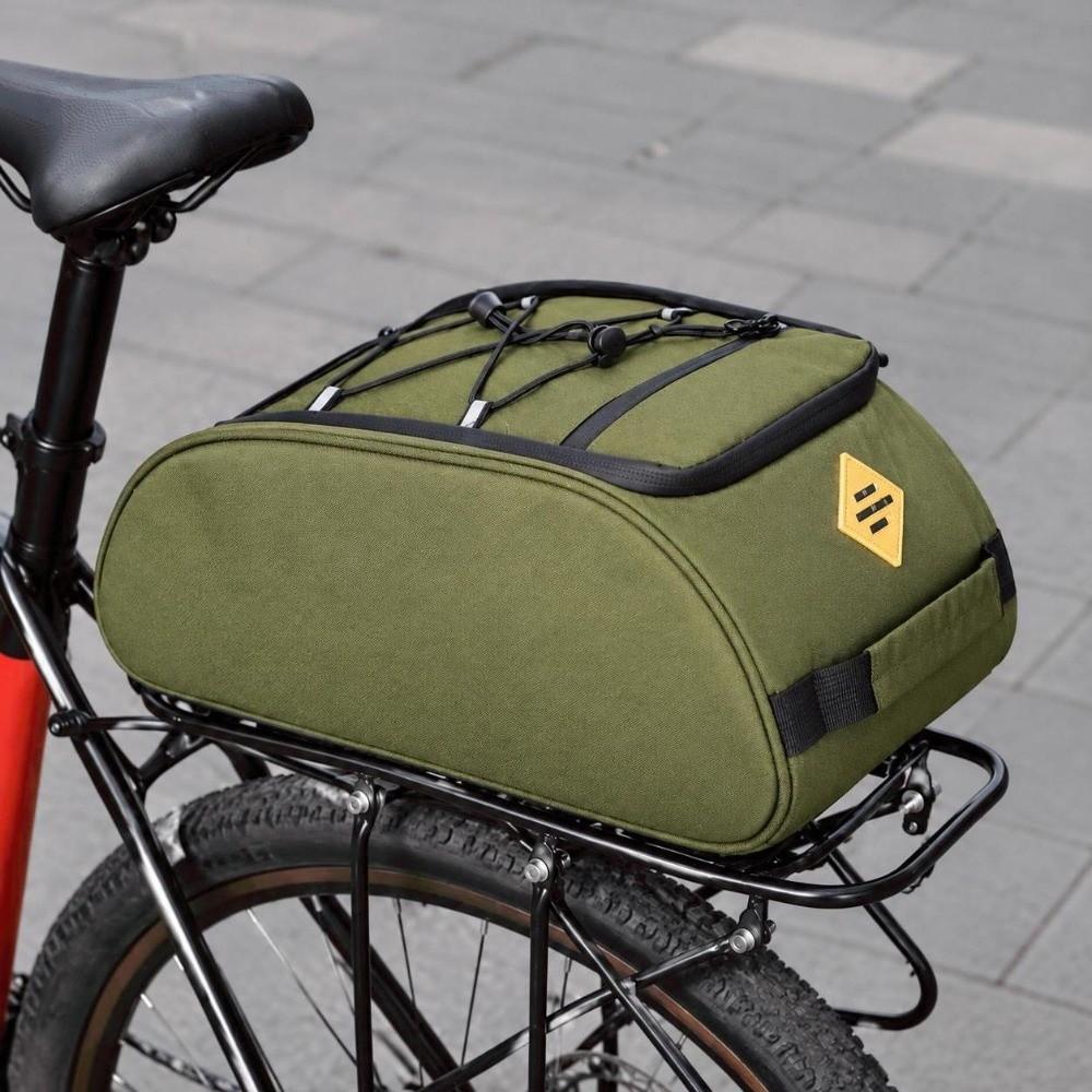 Hook and Loop Bike Trunk Bag Oxford Cloth Bike Rear Seat Bag Bicycle Rear Rack Bag  City Bike Use