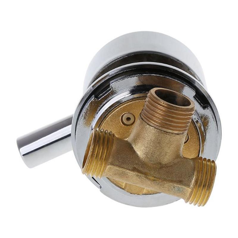 

2Pcs G1/2Inch Hot & Cold Water Mixing Valve Thermostatic Mixer 2 In & 1 Out Faucet For Shower Room-B61B серебряный