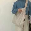 Large Capacity Corduroy Shoulder Bag Cotton Cloth Solid Color Shoulder Bag  All-match